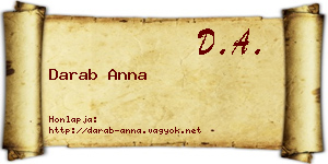 Darab Anna névjegykártya