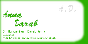 anna darab business card